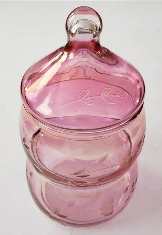 Princess House Crystal Heritage Ruby Candy Dish Etsy