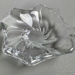Baccarat Crystal France Cadix Ashtray/Candy Dish Sculpture French Freeform Art Glass