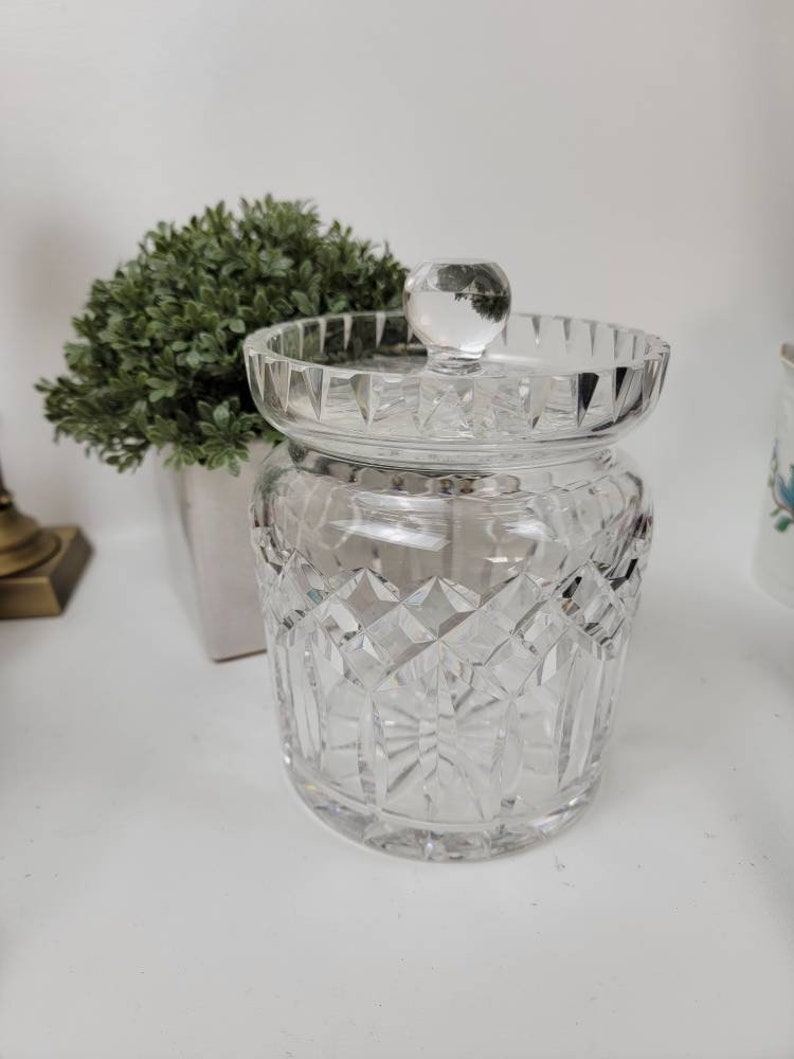Waterford Crystal Lismore Biscuit Barrel With Lid Etsy