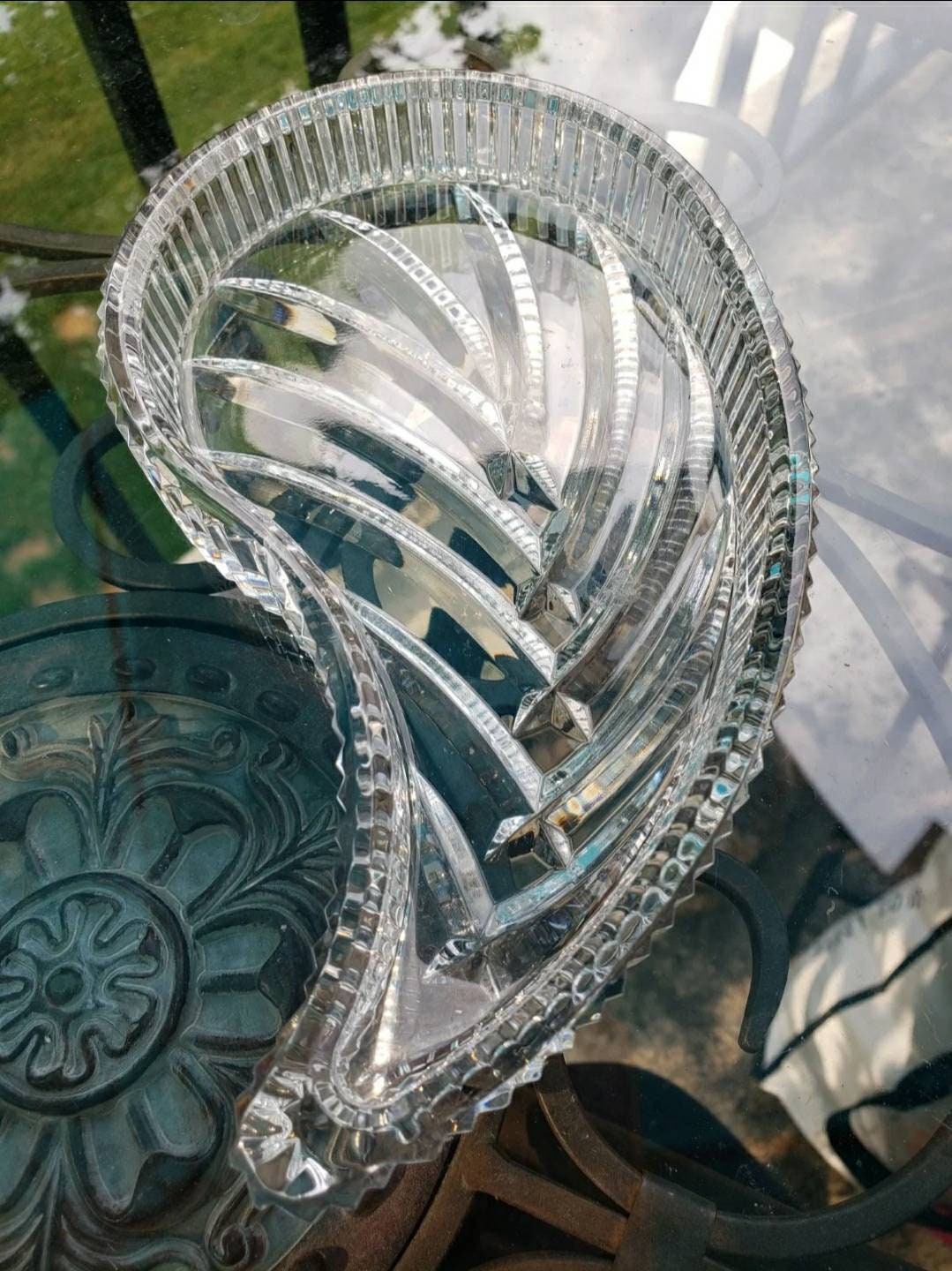 Waterford Crystal Paisley Dresser Tray Etsy