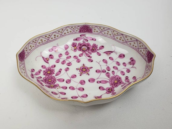 Meissen Pink Flowers Pin Plate - Etsy