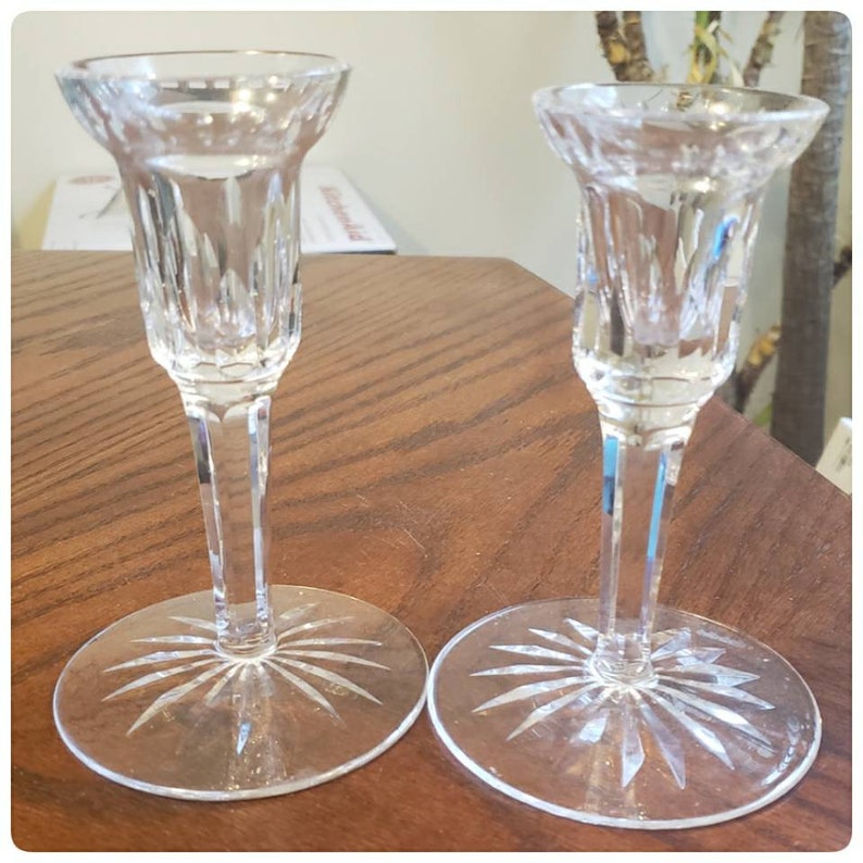 Waterford Crystal Candlesticks Holders Etsy
