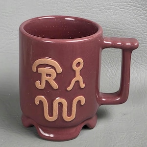 Vintage C1 Frankoma Pottery Footed Coffee Mug USA