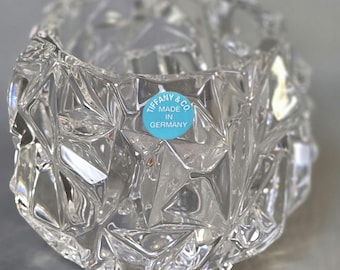 TIFFANY & CO. Gesigneerde 3" Crystal Rock Cut votief theelichthouder