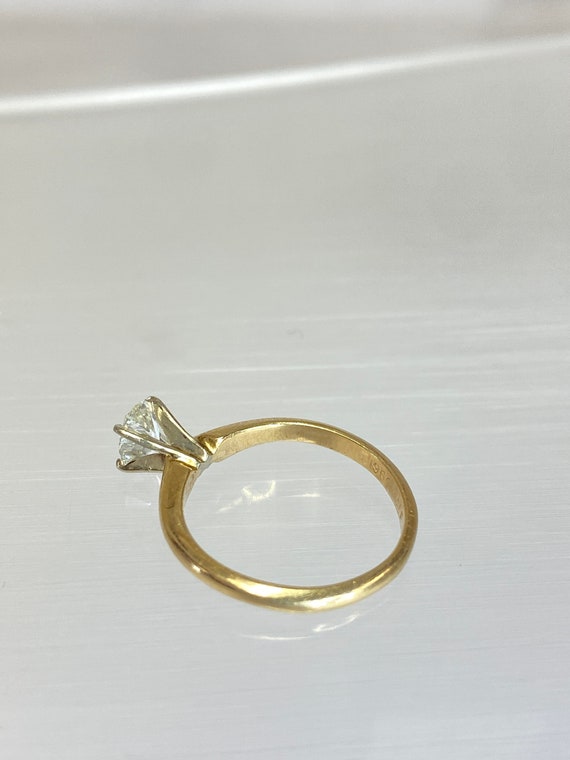 14K Gold 1/2 Carat Natural Diamond Oval Cut Solit… - image 5