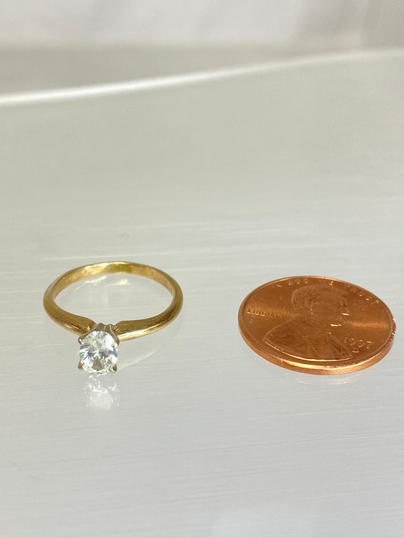 14K Gold 1/2 Carat Natural Diamond Oval Cut Solit… - image 8