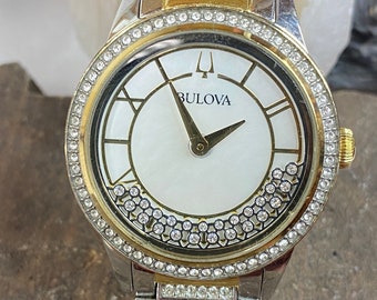 Bulova turnstyle crystal accent watch for ladies sale
