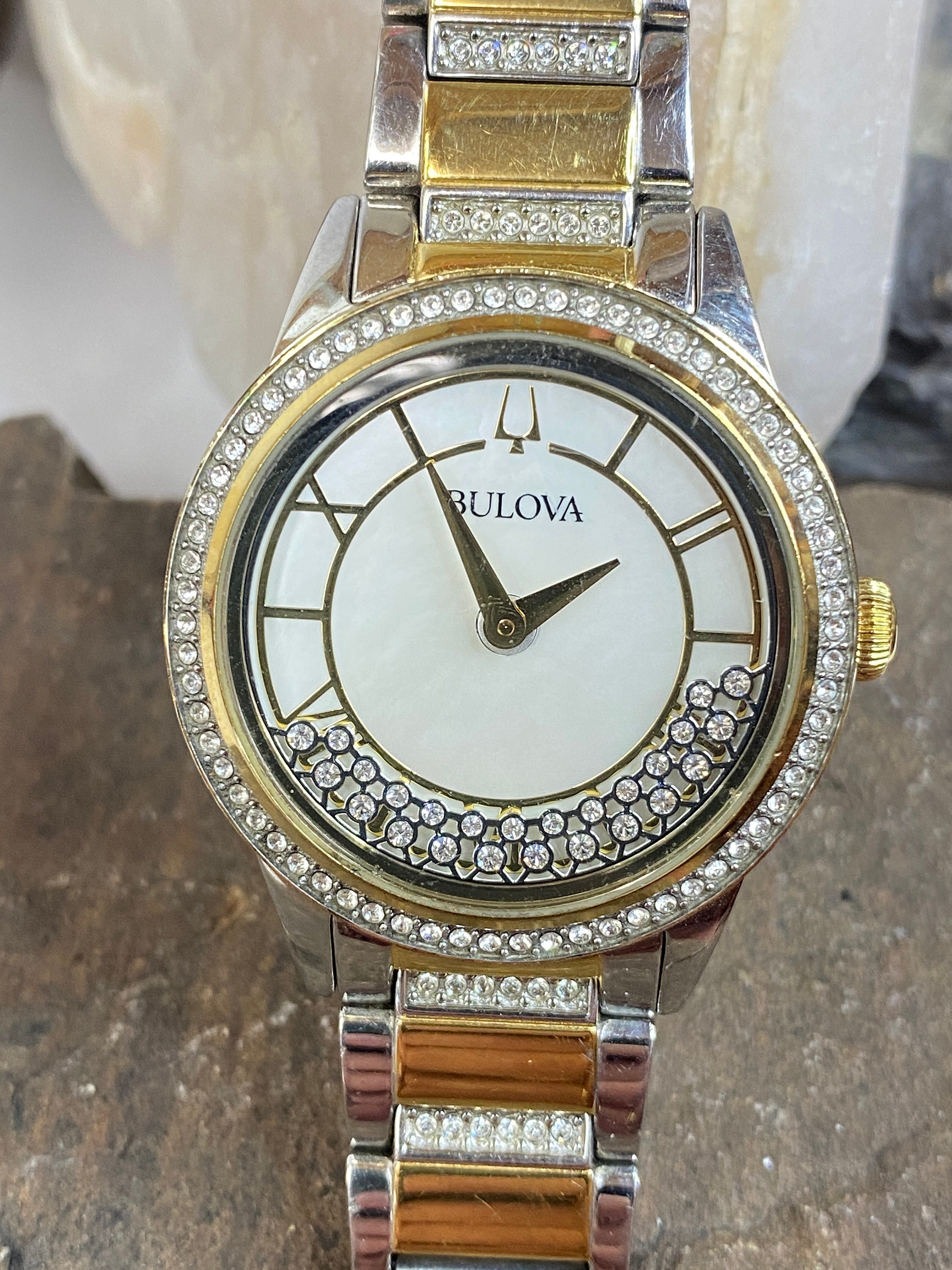 Bulova Women\'s TurnStyle Crystal Two Tone Stainles Bulova Women main image 3