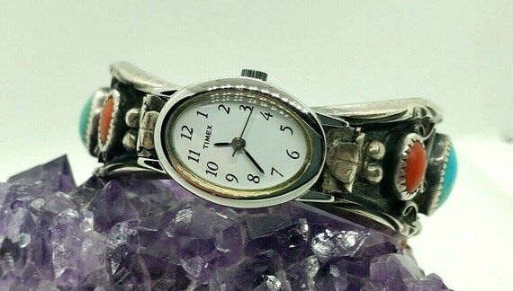 Beautiful Sterling Silver Cuff Watch Band and Watc