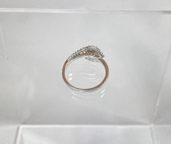 Sterling Silver Hypoallergenic Gold Cross Ring with Crystal Accent Size 10 View 4