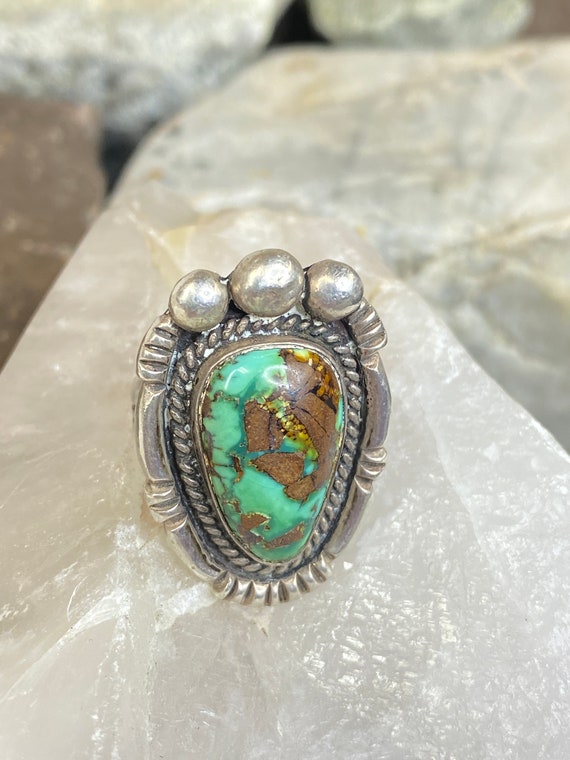 Vintage Sterling Silver Kingman Turquoise Cabochon