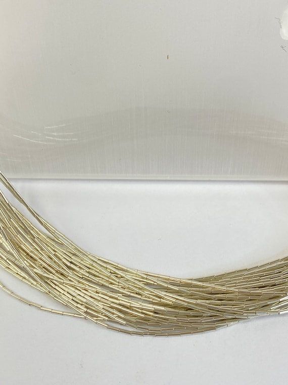 Sterling Silver 28" Multi-Strand Thick Liquid Sil… - image 7