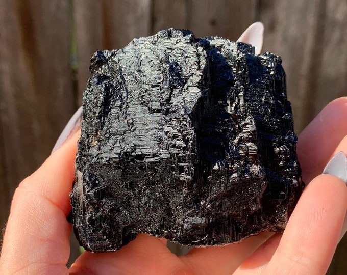 Extremely RARE Top Quality Lustrous RAW Black Tourmaline, Natural