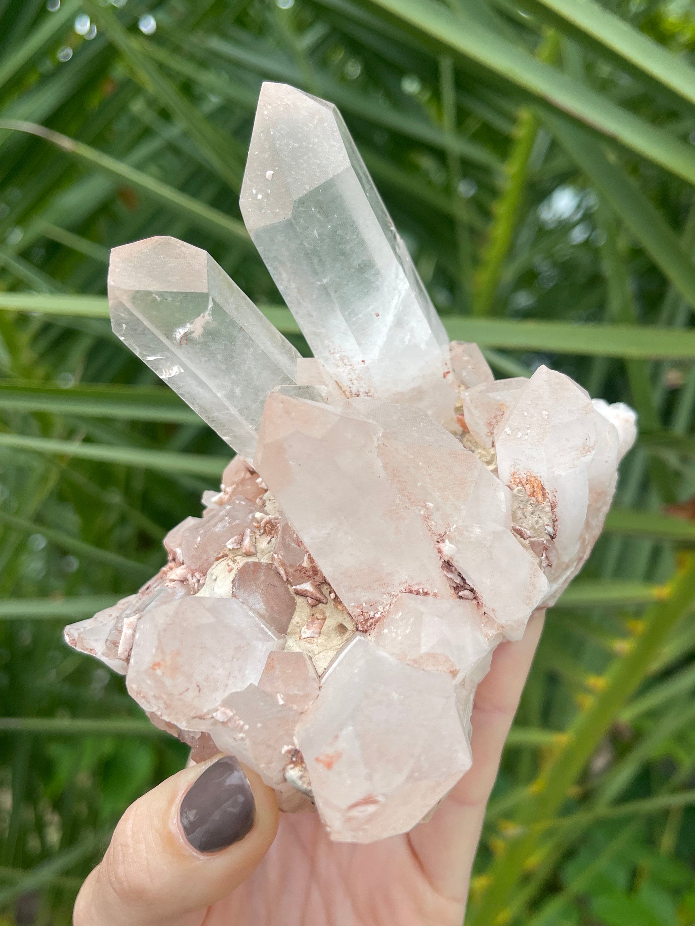 Pink Himalayan Quartz Cluster, Samadhi Himalayan Quartz, Himalayan