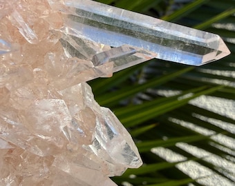 Pink Himalayan Quartz Cluster, Samadhi Crystal, Meditation Stone, Kullu Valley Quartz