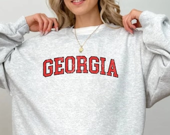 Georgia Sweatshirt, Georgia Football Crewneck, Bulldogs Football, Georgia Hoodie, Atlanta Baseball, Atlanta Football Sweatshirt, Athens