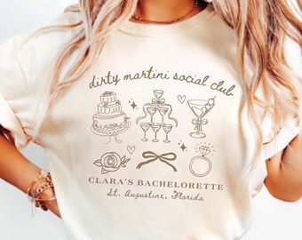 Dirty Martini Bachelorette Shirt, Martini Social Club Bachelorette, Martini Bachelorette Shirt, Martini Wedding Shirt, Custom Dirty Martini