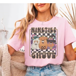 Nineties Ghoul Halloween Nugget Shirt, Retro Y2K Halloween Shirt, Nostalgia Halloween, Let's Go Ghouls, Girly Halloween, 90s Halloween image 1