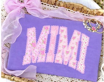 Grand Millennial Floral Mimi Shirt, Gift for Mimi, Floral Mimi Shirt, Gift from Grandchild, New Grandmother Gift