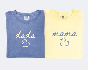Rubber Ducky You're the ONE themed Mom and Dad Shirts, Duck Mama Shirt, Duck Dada Shirt, Duck First Birthday Shirts, Lucky Duck Birthday