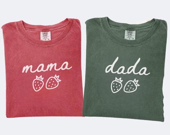 Berry First Birthday Mom and Dad Shirts, Strawberry Mama Shirt, Strawberry Dad Shirt, Strawberry First Birthday Shirts