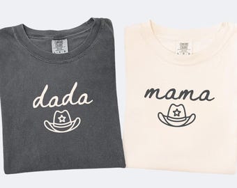 First Rodeo Mama Dada Shirts, Cowboy First Birthday Shirts for Mom and Dad, Let's Go Mommy, Let's Go Daddy, Cowboy Turns One