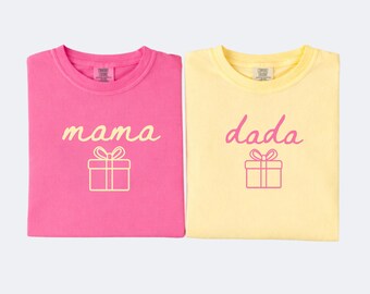Every Day is a Gift Themed Birthday Shirts for Mom and Dad, Mama Present Shirt, Grand Millennial Themed First Birthday Shirt for Mom