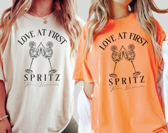 Customized Aperol Spritz Bachelorette Shirt, Love at First Spritz Shirt, Feelin Spritzy Shirt, Italy Bachelorette Shirts, Summer in Italy