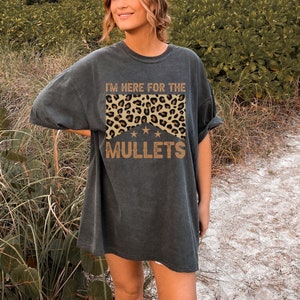 Comfort Colors Western Shirt, Country Concert Outfit, Leopard Cowgirl, Here for the Mullets, Mullet Lover, Country Music Shirt, Funny Mullet