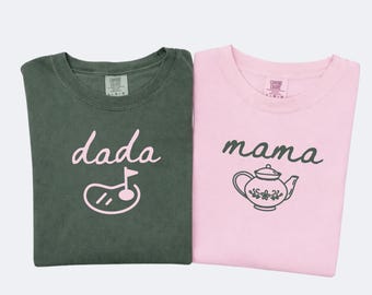 Tea Time or Tee Time Gender Reveal Shirts for Mom and Dad To Be, Golf Themed Gender Reveal, Tea Themed Gender Reveal Shirts