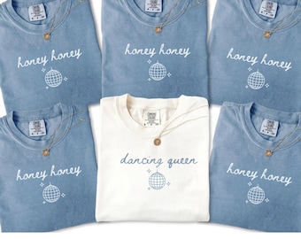 Honey Honey Dancing Queen Bachelorette Shirts, Comfort Colors Last Disco Shirts,