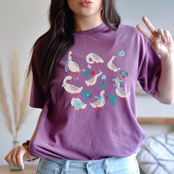 Silly Goose T-shirt, Comfort Colors Goose Shirt, Silly Goose University, Comfort Colors Purple, Vintage Goose, Country Goose, Goose Lover