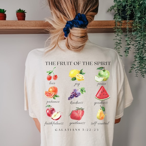 The Fruit of the Spirit Shirt, Comfort Colors Christian, Aesthetic Christian Shirt, Christian Streetwear, Galatians Shirt, Youth Group Shirt