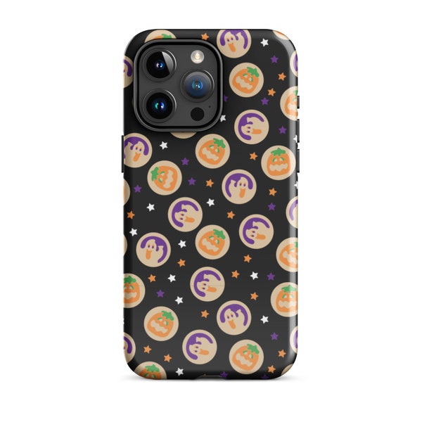 Etui na telefon z ciasteczkami na Halloween, etui na telefon w stylu retro na Halloween, nostalgia na Halloween, etui na telefon z Halloween, ciasteczko cukrowe na Halloween, prezent na Halloween