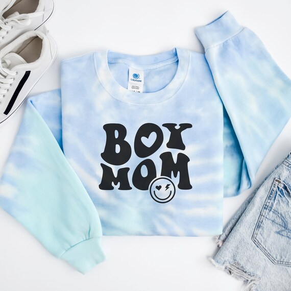 Tie Dye Boy Mom Sweatshirt Boy Mom Shirt Mother of Boys Boy Mama Blue Boy Mom Shirt Raising Boys Boy Momma Boy Mom Gift Mothers Day Etsy