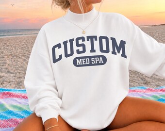 Custom Med Spa Mockneck,  Personalized Med Spa Aesthetics Mockneck, Med Spa Owner Gift, Injector Mockneck, Custom Botox Mockneck
