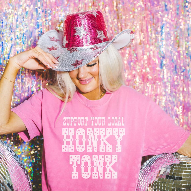 Comfort Colors Support Your Local Honky Tonk Shirt, Trendy Comfort Colors Western Shirt, Aesthetic Oversized Western Shirt, Nashville Outfit Bild 9