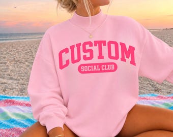 Matching Mocknecks for Bachelorette, Bridesmaid Proposal Gift, Custom Bride Mockneck, Girls Trip Mocknecks, Custom Social Club Mockneck