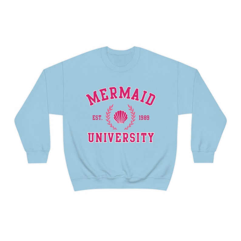 Felpa Sirena University, Felpa con cappuccio Sirena, Camicia Era Sirena, Camicia Sirenacore, Felpa Estetica da Spiaggia, Camicia Estetica Sirena immagine 4