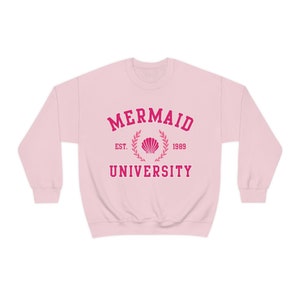 Felpa Sirena University, Felpa con cappuccio Sirena, Camicia Era Sirena, Camicia Sirenacore, Felpa Estetica da Spiaggia, Camicia Estetica Sirena immagine 5