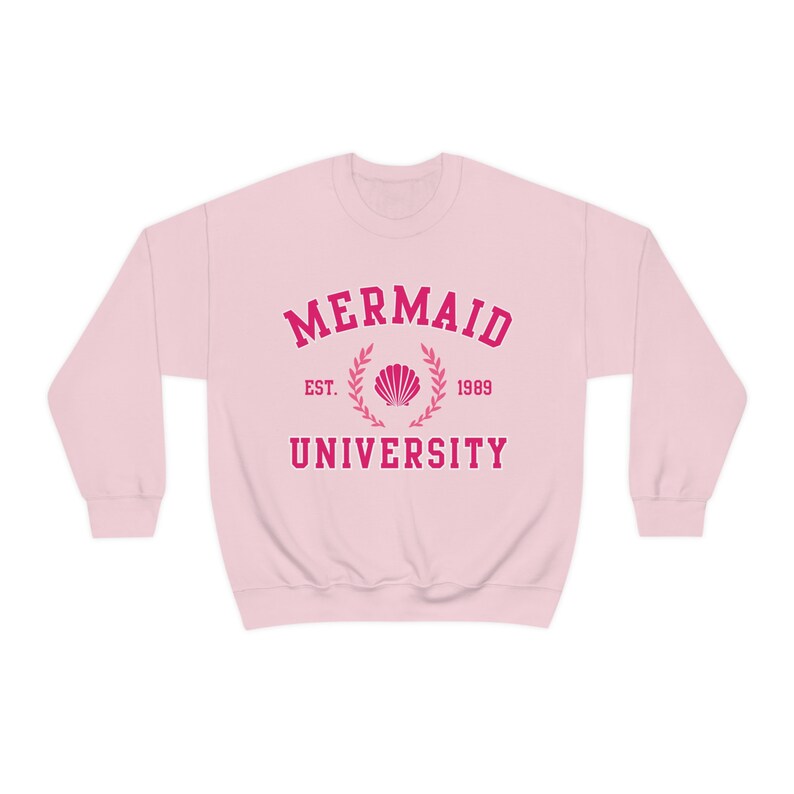 Felpa Sirena University, Felpa con cappuccio Sirena, Camicia Era Sirena, Camicia Sirenacore, Felpa Estetica da Spiaggia, Camicia Estetica Sirena immagine 5