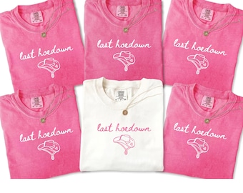 Last Hoedown Bachelorette Shirts, Western Bachelorette, Last Rodeo, Pink Hoedown Shirt, Pink Cowgirl Bachelorette Shirts