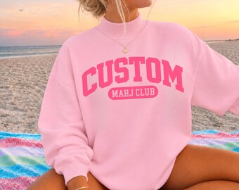 Custom Mahj Club Mockneck, Mahjong Mockneck, Mahjong Turtleneck, Mahjong Gift, Mahjong Christmas Gift, Matching Mahj Shirts, Mahjong Bach
