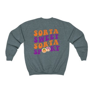 Halloween Cookie Sweatshirt, Halloween Cookie Print Crewneck, Sorta Sweet Sorta Spooky Sweatshirt, Retro Halloween Sweatshirt, Y2K Halloween image 5