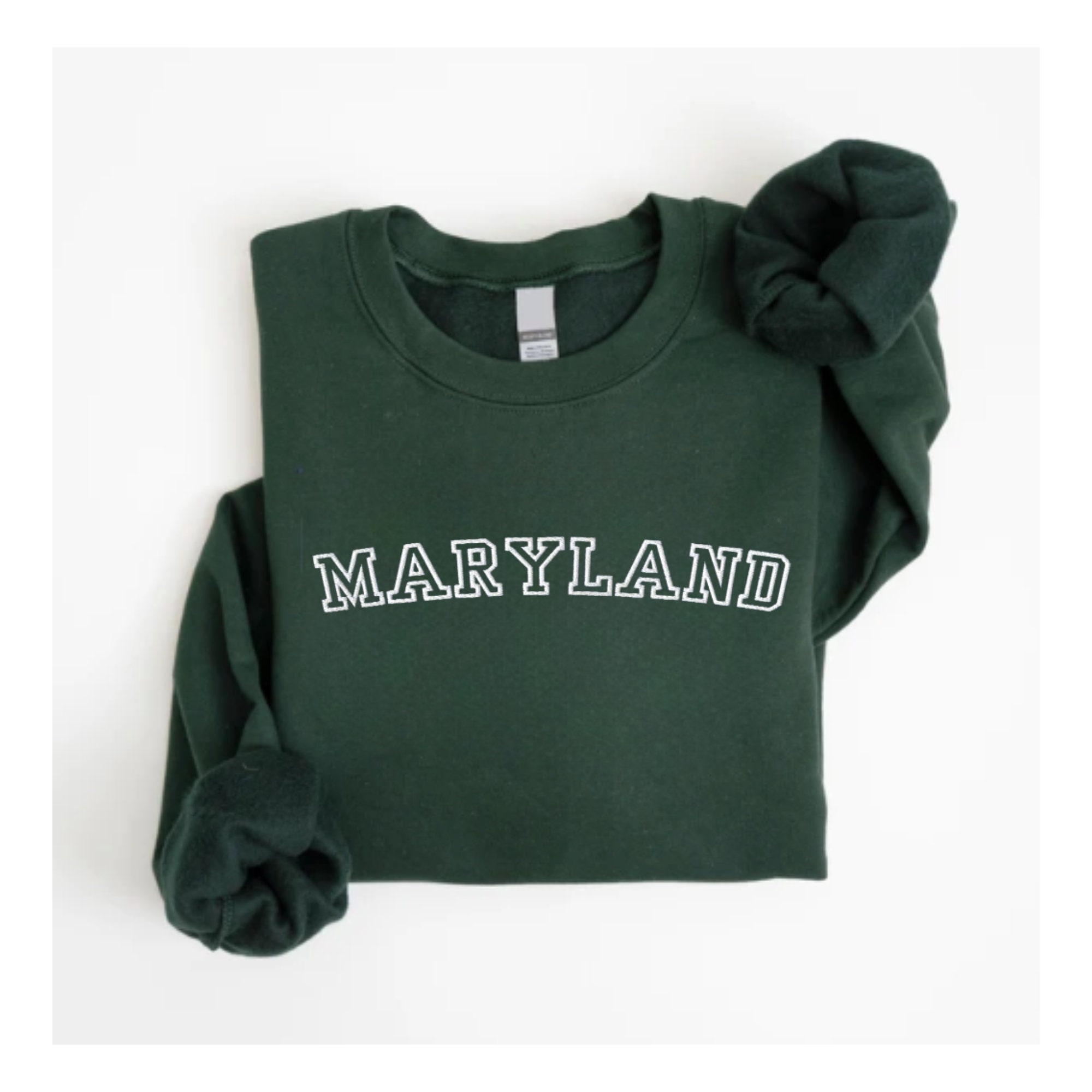 Embroidered Maryland Sweatshirt, Embroidered Maryland