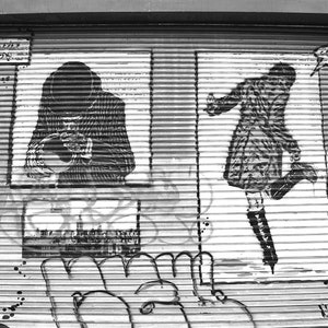 New York Street Art, Graffiti Wall Art, Street Art Photography,  Urban Grunge, New York Black and White Print