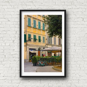 Florence Street Scene, Italy Photography, Florence Art Print, Bicycle, Cobblestone Streets