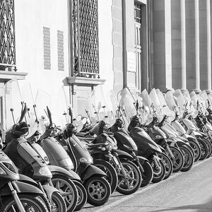 Vespas in Florence, Italy Wall Art, Italian Transportation, Mopeds, Street Photography, Italy-Theme Decor