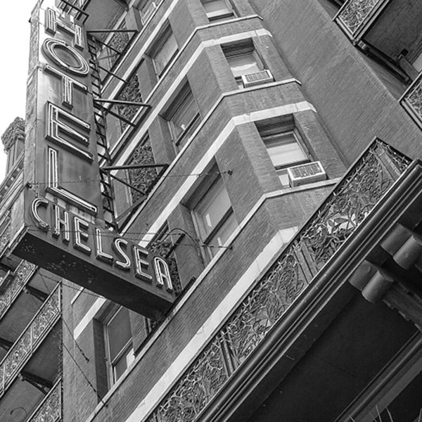 Chelsea Hotel Print, Black and White, Wall Art, Chelsea NYC, New York Photography