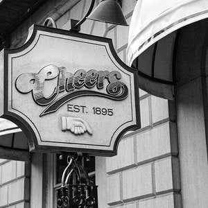 Cheers Bar Sign, Boston Photography, Cheers TV Show, Cheers Memorabilia, Boston Bar Comedy 80&#39;s, Man Cave Decor